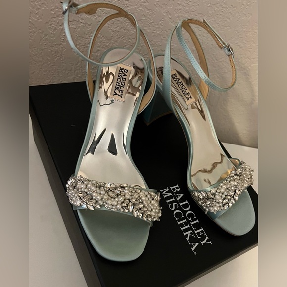 Badgley Mischka Clara Embellished Strap Evening Shoe - Picture 3 of 5